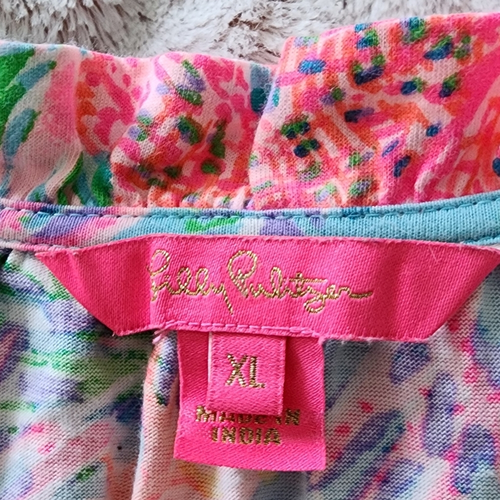Lilly Pulitzer Malone Dress • Celestial Blue Cay To My Heart • - Picture 4 of 6